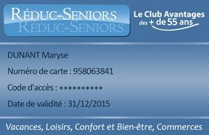 carte reduc senior les reduction