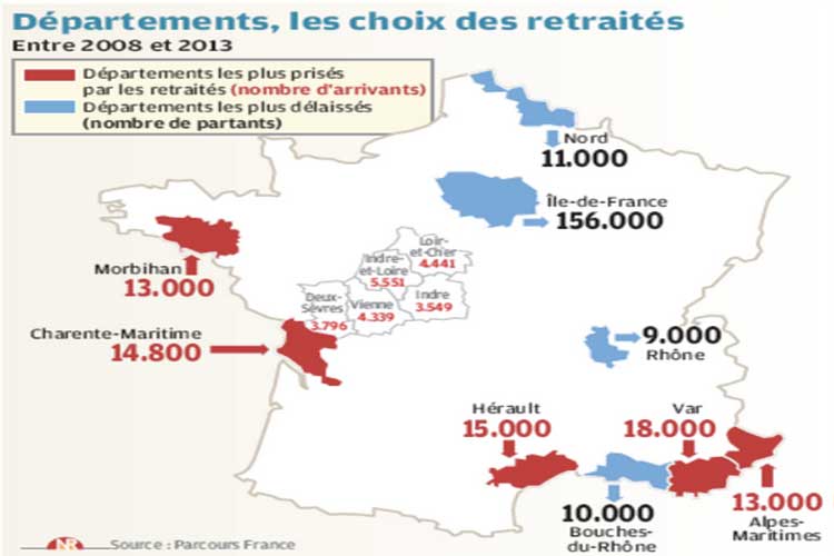 Quels départements français pour passer sa retraite ?